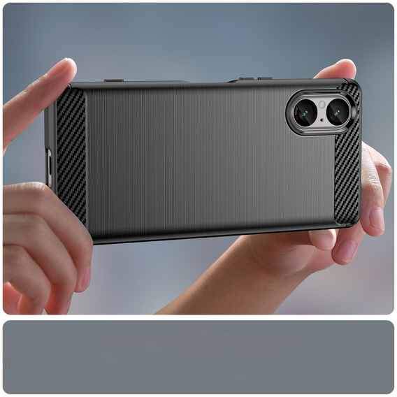 Θήκη για Sony Xperia 5 V, Carbon, μαύρη