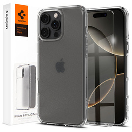 θήκη Spigen για iPhone 16 Pro Max, Ultra Hybrid, διαφανής + μετριασμένο γυαλί 9H