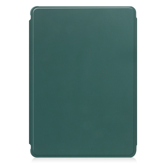 Θήκη πληκτρολογίου για Samsung Galaxy Tab A9+, Rotary 360° Leather, σκούρα πράσινη