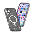 Θήκη για iPhone 17, για MagSafe, glitter, ημιδιαφανές μαύρο