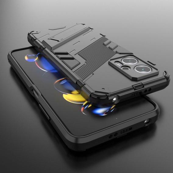 Θήκη για Xiaomi Poco X4 GT 5G, Military kickstand, μαύρη