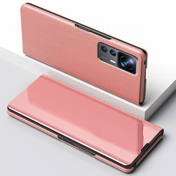 Θήκη για Xiaomi 12T / 12T Pro, Clear View, ροζ rose gold