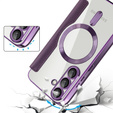 Θήκη με πτερύγιο για Samsung Galaxy S25, RFID Wallet MagSafe CamShield, μωβ