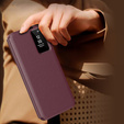 Αναδιπλούμενη θήκη για Samsung Galaxy A56 5G, Smart View Wallet, μπορντό