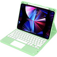 Θήκη + πληκτρολόγιο iPad Air 10.9 4 2020 / 5 2022, Touchpad, πράσινη