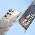 Θήκη για Samsung Galaxy S25 Ultra, Electro MagSafe, ασημένια + κορδόνι