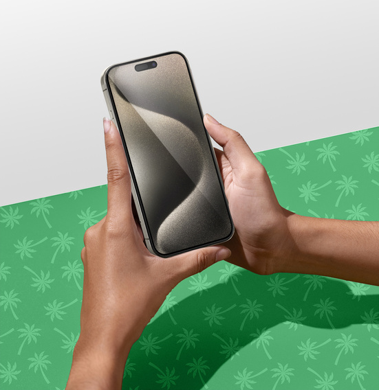 5D Full Glue Smart Palm σκληρυμένο γυαλί για iPhone 15 Pro Max