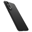 θήκη Spigen για Samsung Galaxy S25 Edge, Liquid Air, μαύρη + μετριασμένο γυαλί 9H