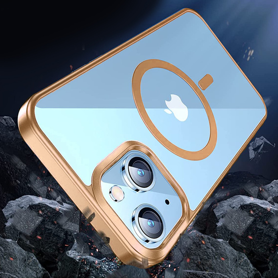 Θήκη για iPhone 14 Plus, ERBORD Hybrid MagSafe Case, χρυσή
