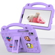 Παιδική θήκη για Samsung Galaxy Tab A7 Lite 8.7 T220/T225, Cute Patterns, με βάση, μωβ