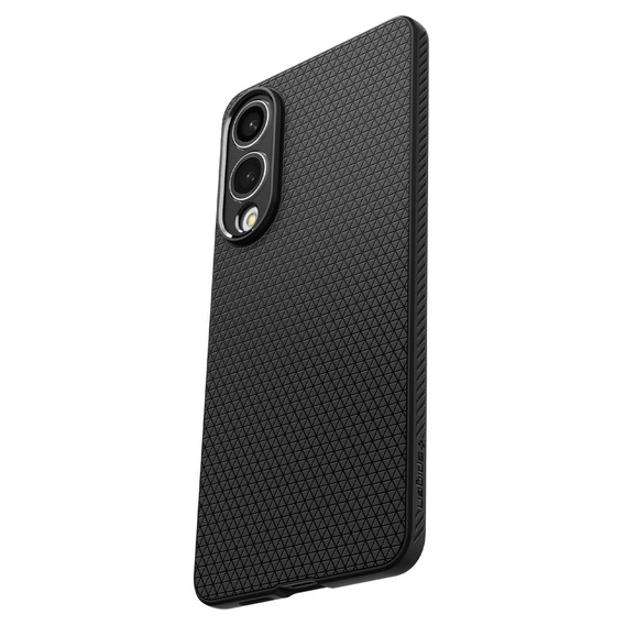 θήκη Spigen για Samsung Galaxy S25 Edge, Liquid Air, μαύρη + μετριασμένο γυαλί 9H