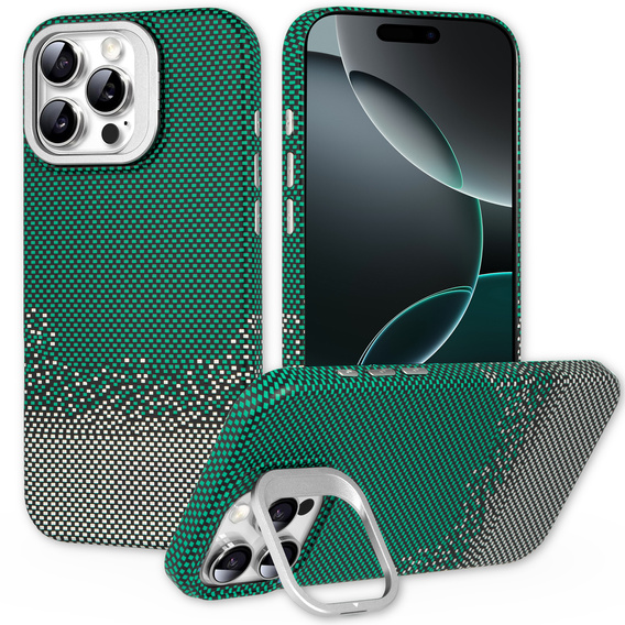 Θήκη για iPhone 16 Pro, Πλαίσιο Kickstand, για MagSafe, Sand Green