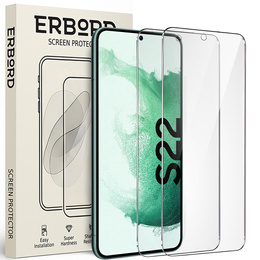 2x Μετριασμένο γυαλί για Samsung Galaxy S22, ERBORD 9H Hard Glass στην οθόνη