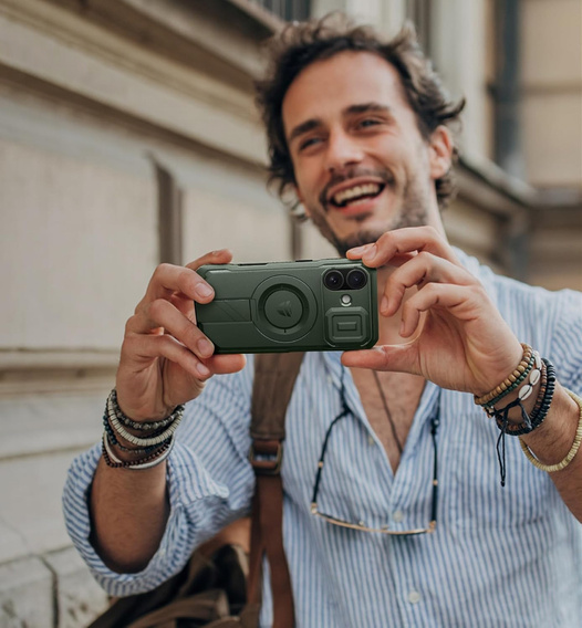 Θωρακισμένη θήκη για iPhone 16, Dexnor CamProtect MagSafe, πράσινη