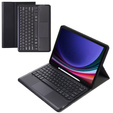 Θήκη + πληκτρολόγιο Samsung Galaxy Tab S9+, Leather Pen Slot TouchPad, μαύρη