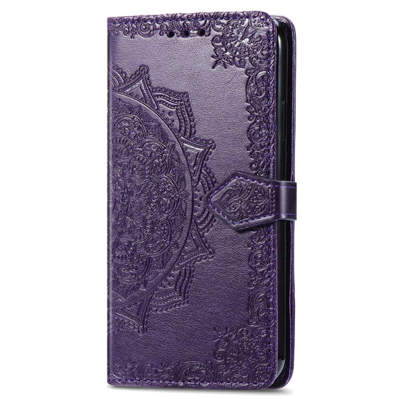 Θήκη με πτερύγιο για Oppo A57s, Mandala, μωβ