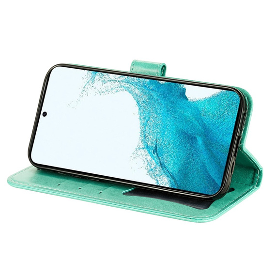 Θήκη με πτερύγιο για Samsung Galaxy A54 5G, Mandala Flower, πράσινη