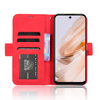 Θήκη με πτερύγιο για Xiaomi Redmi 13, Card Slot, κόκκινη