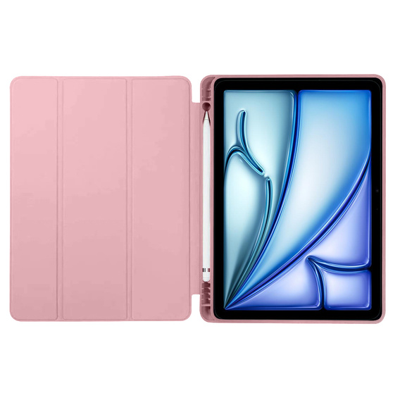 Θήκη για iPad Pro 11 2024, Smartcase με χώρο για γραφίδα, ροζ