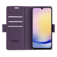 Θήκη για Samsung Galaxy A25 5G, ERBORD Glossy Litchi, πορτοφόλι με πτερύγιο, μωβ
