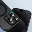 Θήκη για iPhone 16 Pro Max, για MagSafe, ERBORD Μatt Case, μαύρη + Γυαλί οθόνης