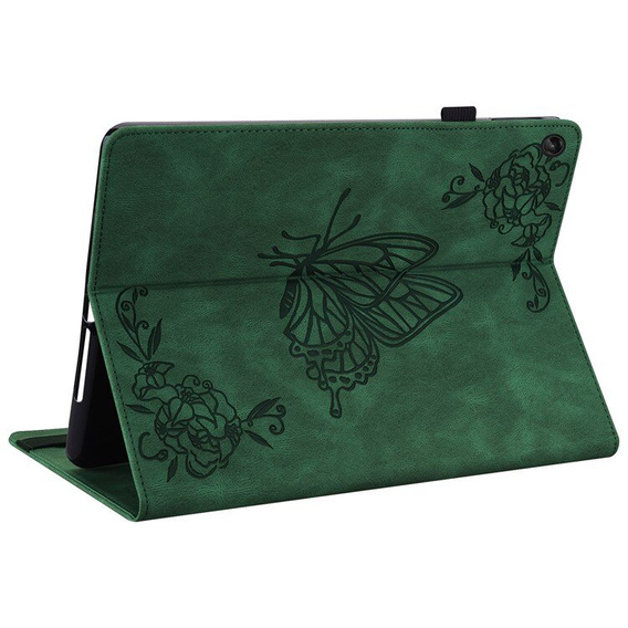 θήκη για το Lenovo Tab M10 Plus 10.6 Gen 3 TB-125F TB-128F, Butterfly, πράσινη