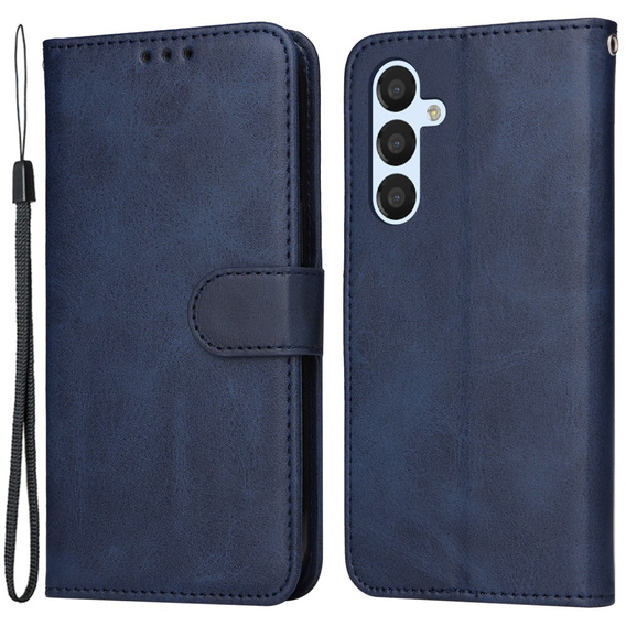 Θήκη με πτερύγιο για Samsung Galaxy A34 5G, Leather Wallet, σκούρο μπλε