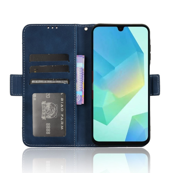 Θήκη με πτερύγιο για Samsung Galaxy A16, Card Slot, σκούρο μπλε