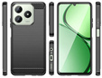 Θήκη για Realme C61, Carbon, μαύρη
