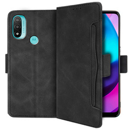 Θήκη με πτερύγιο για Motorola Moto E20/E30/E40, Card Slot, μαύρη