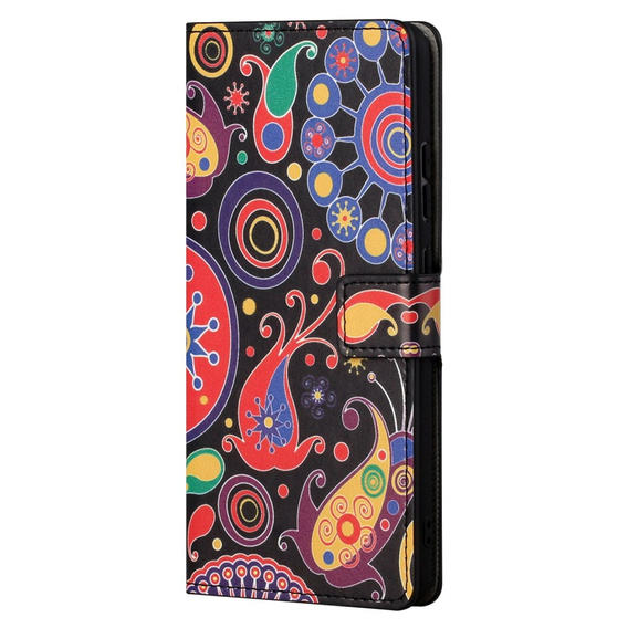 Θήκη με πτερύγιο για Xiaomi Redmi Note 12S, Wallet, colorful jellyfish, μαύρη