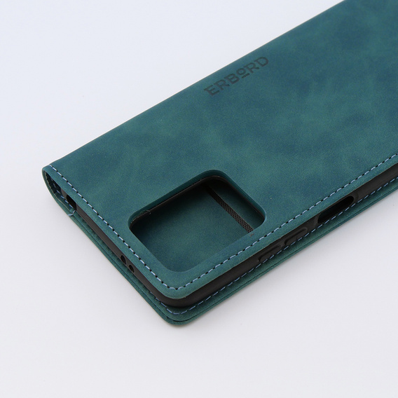 Θήκη για Xiaomi Redmi Note 12 5G / Poco X5 5G, ERBORD Vintage, πορτοφόλι με πτερύγιο, μπλε