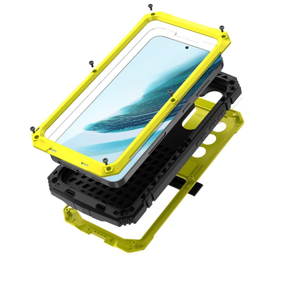 Θωρακισμένη θήκη για Samsung Galaxy S25+ Plus, R-JUST, κίτρινη