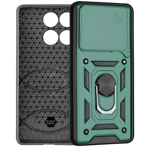 Θήκη για Motorola Edge 60 / 60 Fusion, CamShield Slide, πράσινη