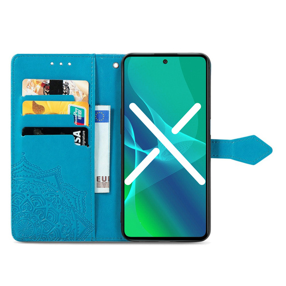 Θήκη με πτερύγιο για Xiaomi Redmi Note 12S, Mandala, μπλε