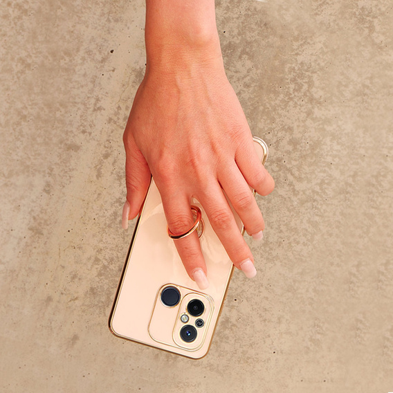 Θήκη για Xiaomi Redmi 12C, Electro Ring, ροζ rose gold