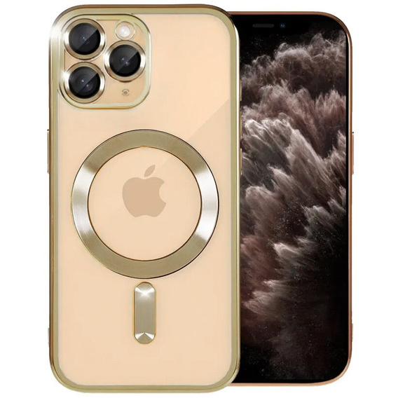 Θήκη για iPhone 11 Pro, Electro MagSafe, χρυσή + Γυαλί για την οθόνη