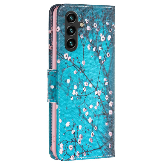 Θήκη με πτερύγιο για Samsung Galaxy A05s, Wallet, Sakura, μπλε