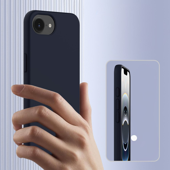 Θήκη για iPhone 16e, Silicone MagSafe, σκούρο μπλε