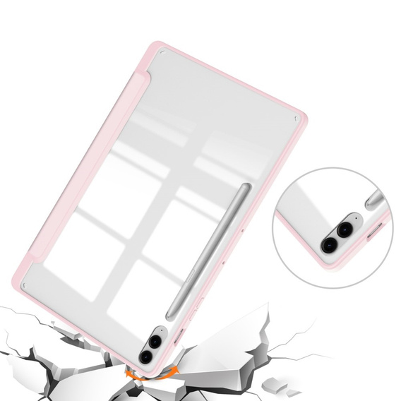 Θήκη για Samsung Galaxy Tab S9 FE+ Plus, Smartcase Hybrid, με χώρο για γραφίδα, ροζ