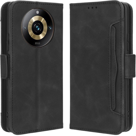 Θήκη με πτερύγιο για Realme 11 Pro 5G / Pro+ 5G, Card Slot, μαύρη