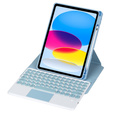 Θήκη πληκτρολογίου για iPad 11" 2025 A16 (11 gen.) / iPad 10.9" 2022 (10 gen.), Rotary 360° Leather, γαλάζια