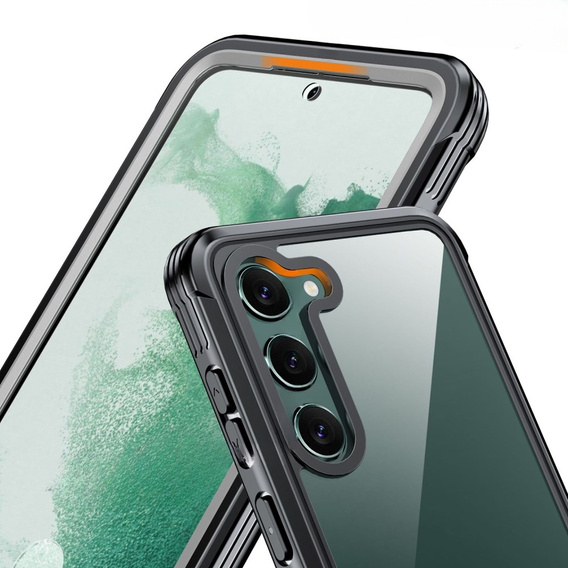 Θήκη για Samsung Galaxy S22, Shockproof, με μεμβράνη, μαύρη