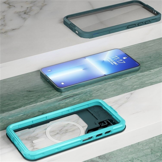 Αδιάβροχη θήκη για Samsung Galaxy S24, Redpepper, για MagSafe, μπλε