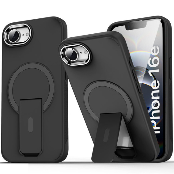 Θήκη για Iphone 16E, Kickstand Matt Case, για MagSafe, μαύρη