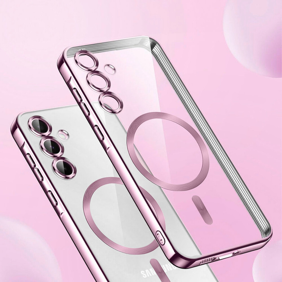 Θήκη για Samsung Galaxy S25+ Plus, Electro MagSafe, ροζ rose gold + Γυαλί για την οθόνη