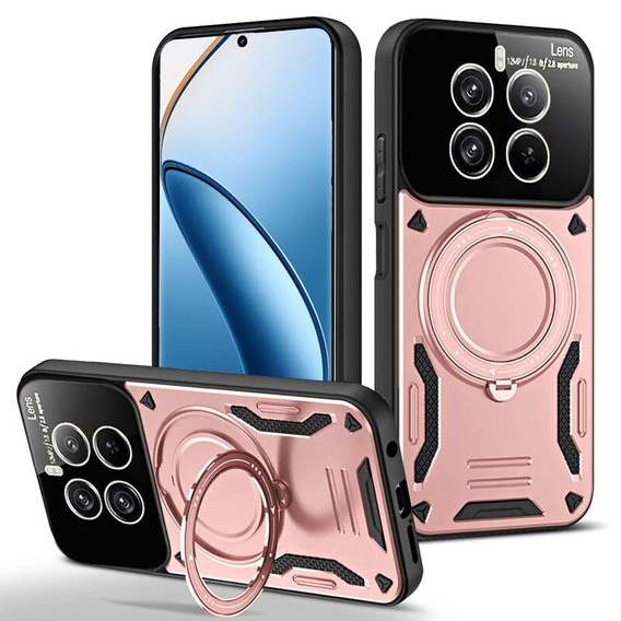 Θωρακισμένη θήκη για Realme 12 Pro 5G / 12 Pro+ 5G, Magnetic Ring, ροζ