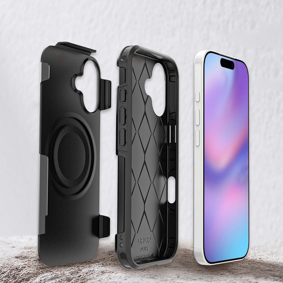 Θήκη MagForce για iPhone 17, για MagSafe, θωρακισμένη, μαύρο