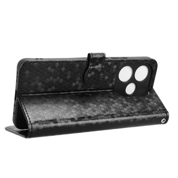 θήκη πτερύγιο για Oppo A5 Pro 5G, Wallet Rhombus, μαύρη