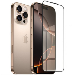 Μετριασμένο γυαλί 3D για iPhone 16 Pro, μαύρη
